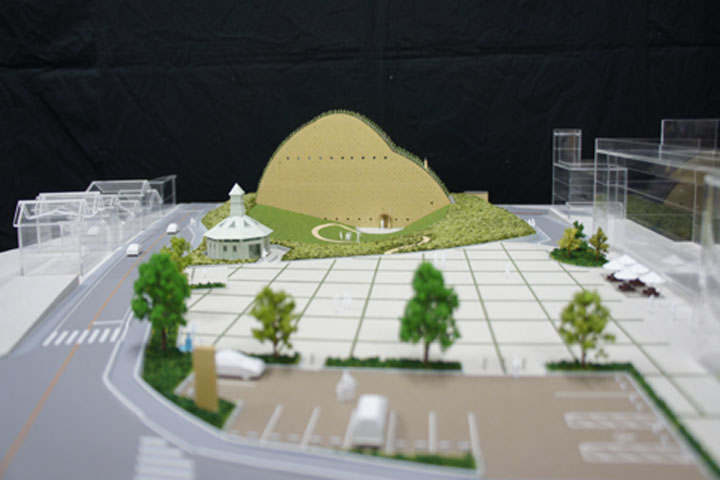 多治見市モザイクタイルミュージアムの竣工建築模型