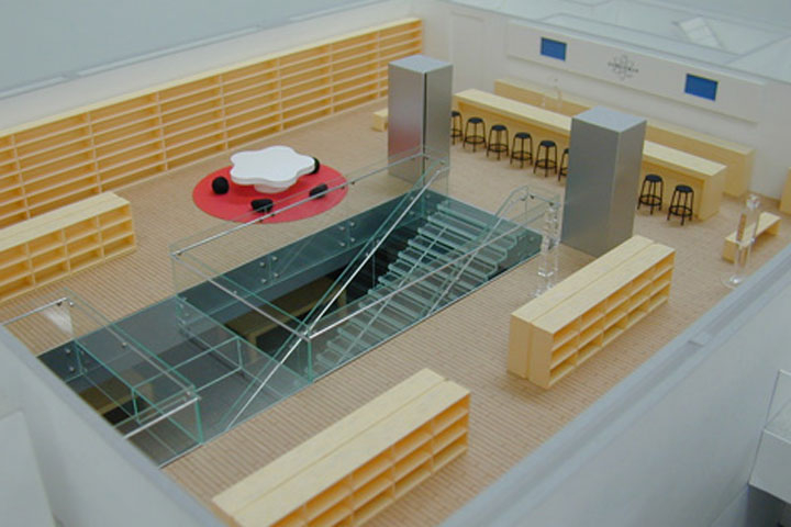 アップルストアの店舗の建築模型