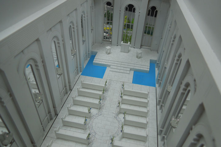 津の結婚式場ゲストハウスの建築模型