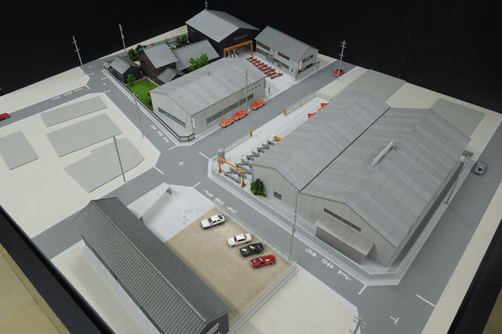 テックササキの旧熱田の工場模型