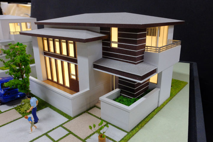 住宅の量産模型