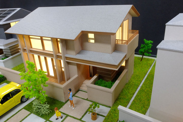 住宅の量産模型