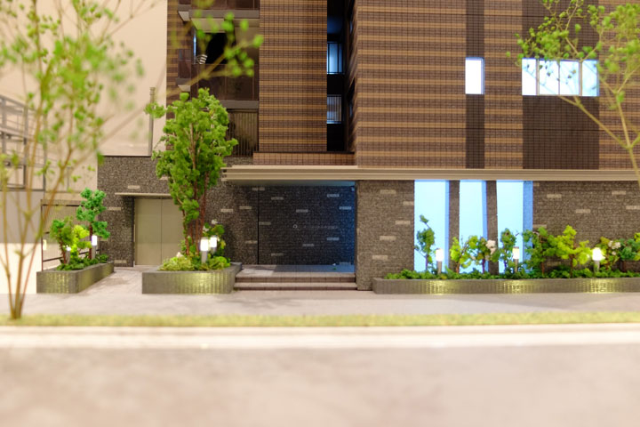 名古屋市昭和区桜山町のマンション外観模型