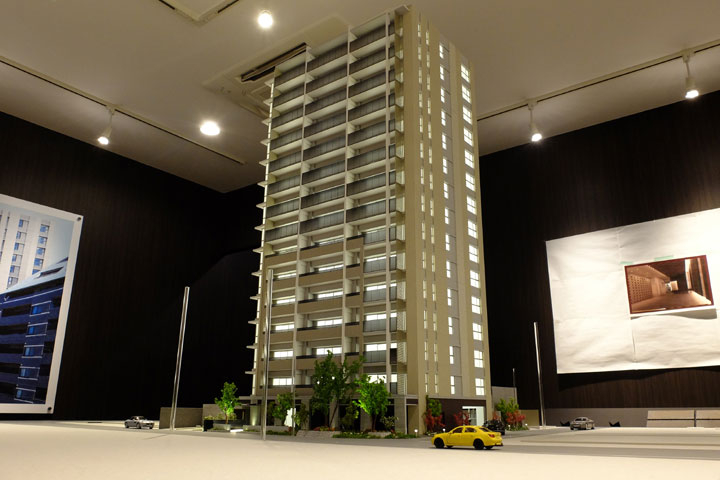 グラディス幟町レジデンスのマンションの建築模型