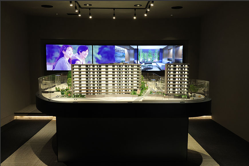 建築模型の写真＞S=1:200 47邸 分譲マンション 白色模型 | 建築